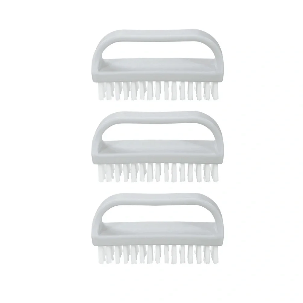 New! Superio Stiff Nail Brush Cleaner with Handle 3 Pack Durable All-Purpose